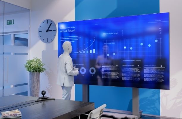 プレゼンやオンライン会議を大画面でスムーズに共有